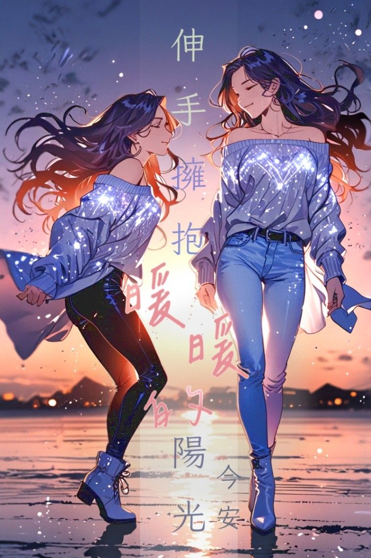 伸手擁抱暖暖的陽光